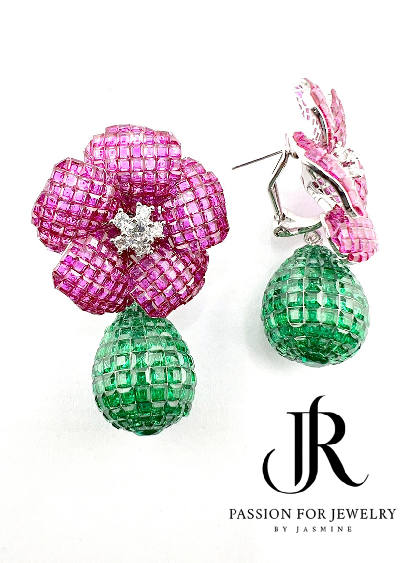 Radiant Bloom Drop Earrings (Invisible Collection)