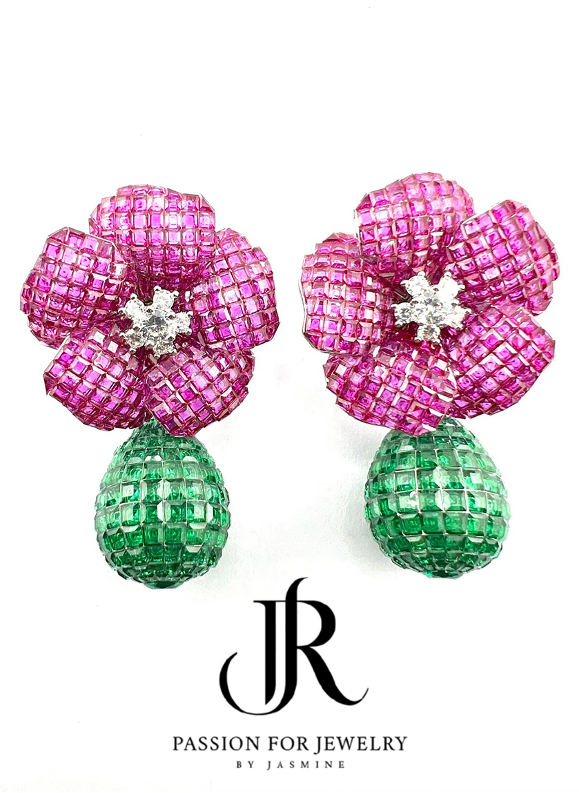 Radiant Bloom Drop Earrings (Invisible Collection)