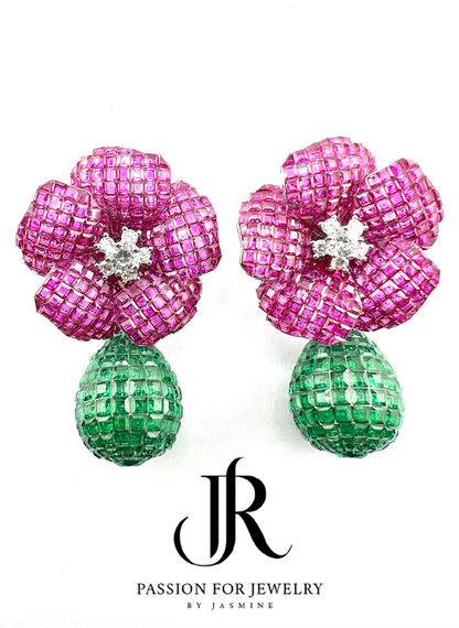 Radiant Bloom Drop Earrings (Invisible Collection)