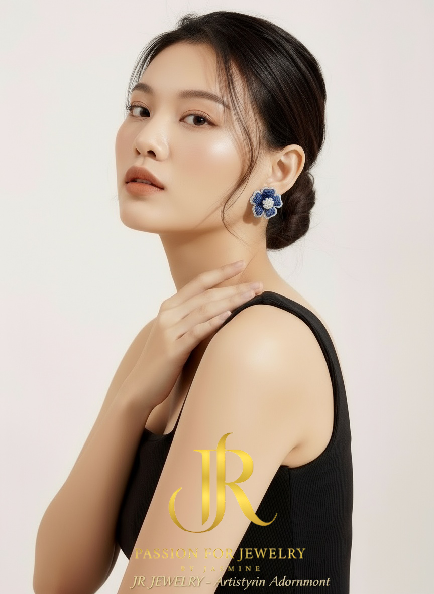 The Celestial Bloom Drop Earrings (Invisible Collection)