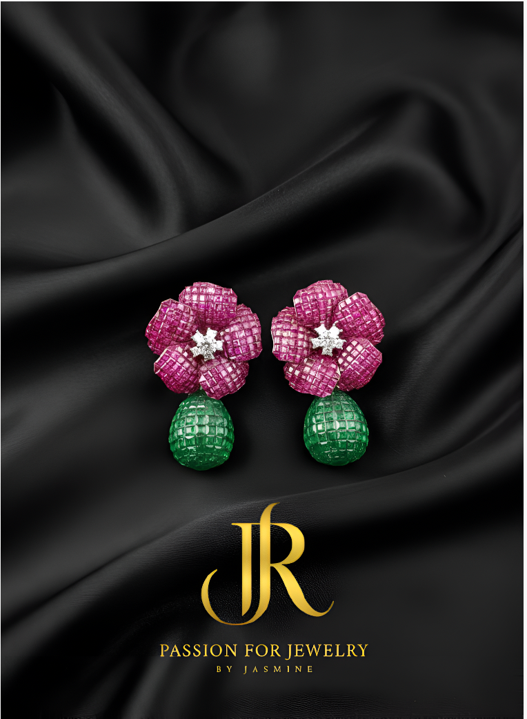 Radiant Bloom Drop Earrings (Invisible Collection)