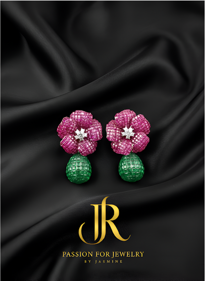 Radiant Bloom Drop Earrings (Invisible Collection)