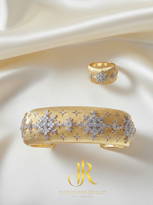 The Celestial Gold Cuff & Ring Set (Starlight Collection)