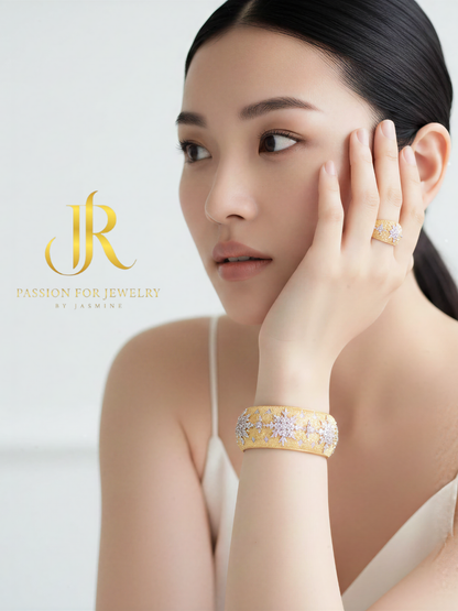 The Celestial Gold Cuff & Ring Set (Starlight Collection)