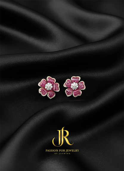 The Velvet Petal Stud Earrings (Invisible Collection)