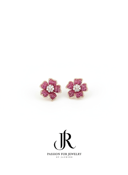 The Velvet Petal Stud Earrings (Invisible Collection)